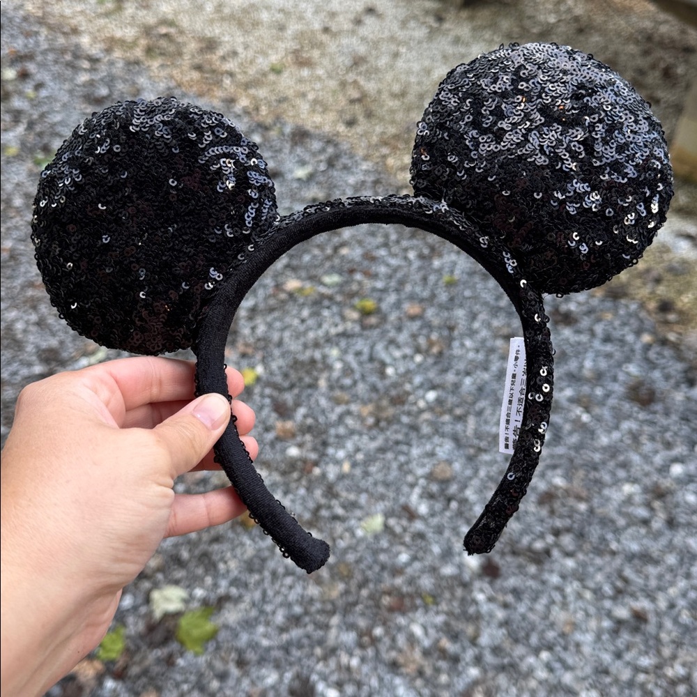Disney Black Sequin Mickey Mouse Ears- worn once